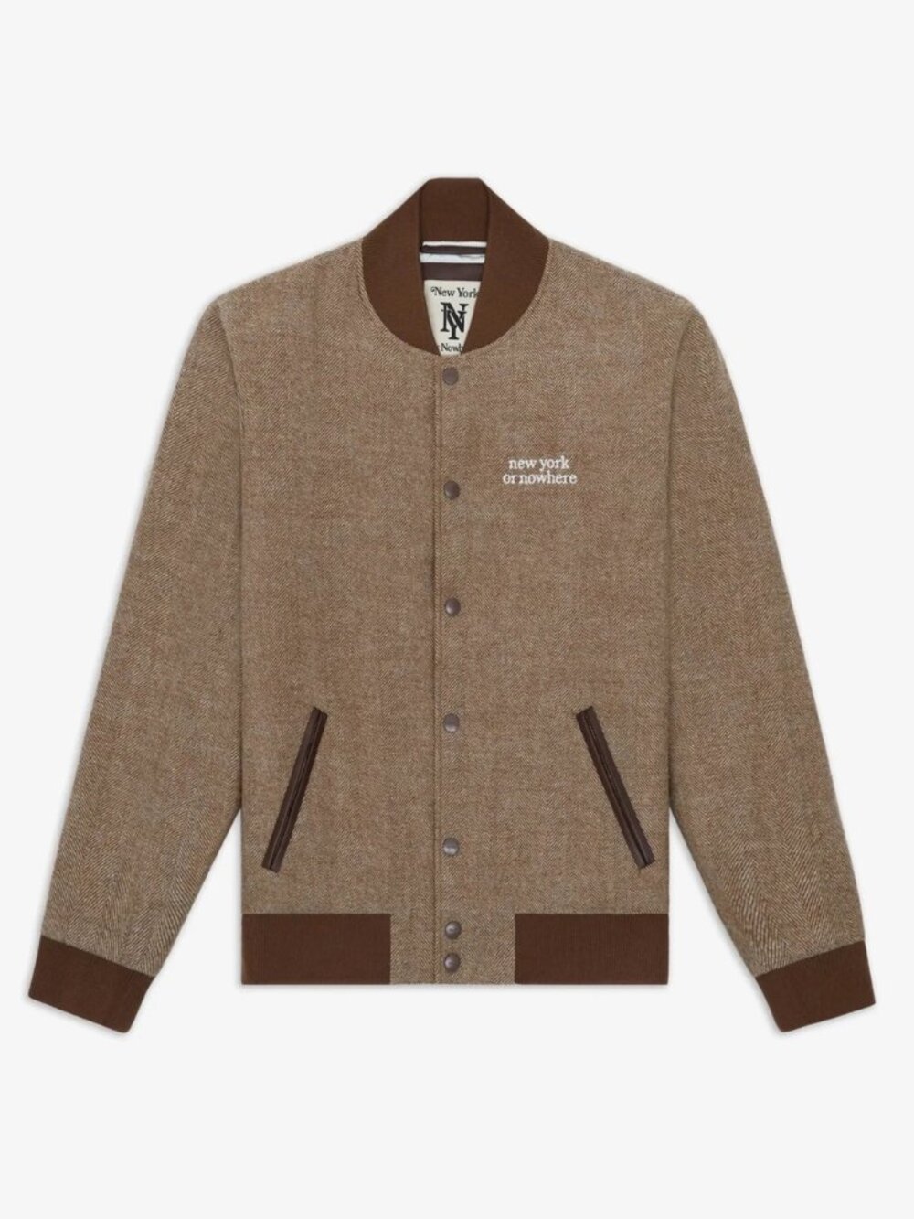 New York or Nowhere Memento Varsity Jacket Herringbone / SM